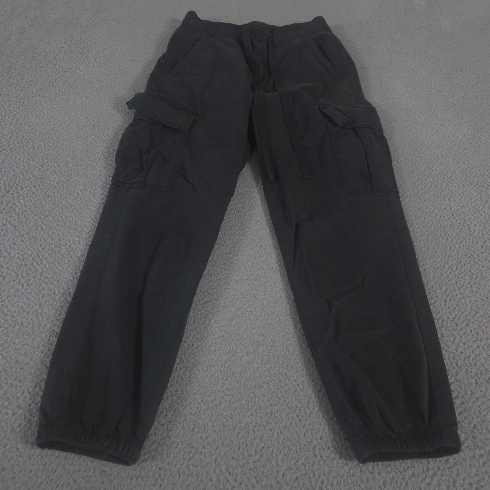 American Eagle Pants Womens 6 Short Charcoal Gray Joggers Lyocell Stretch Cargo